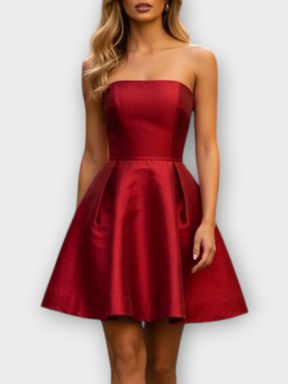Vineyard Vines Strapless Cocktail Dress Women’s 00 Red Silk Party Wedding Cruise